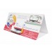Calendário de Mesa com porta cartão Papel Supremo 300g plastificação FR 8,36x17,5cm 4x0 cores 500 unid.